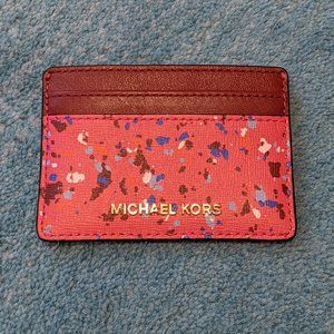 MICHAEL KORS Card Holder * Confetti Saffiano *NWOT
